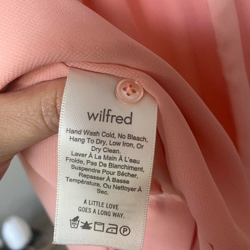 ARITZIA Wilfred Light Peach Patrice Halter Open Back Top Size M - Picture 5 of 7